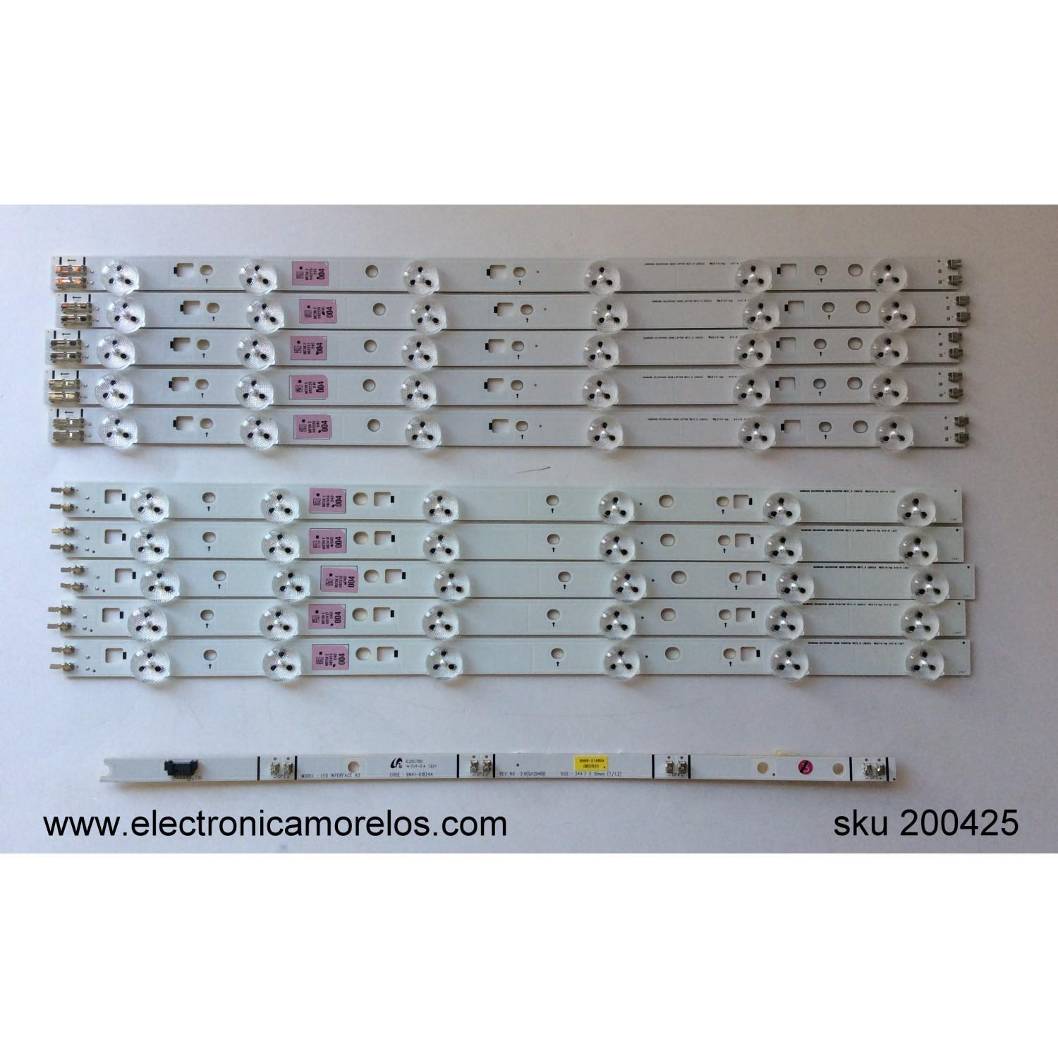 KIT DE LED PARA TV / SAMSUNG CY-DE400BGSV1V / 2012SVS40 3228 LEFT06 REV1.6 120717 / 2012SVS40 3228 RIGHT06 REV1.6 120717 / BN41-01824A / MODELO HG40NA577LFXZA HS04 / HG40NA577LFXZA UD05 / UN40EH5000FXZA HS03 / UN40EH5000FXZA CS01 / UN40EH5050FXZA HS03 